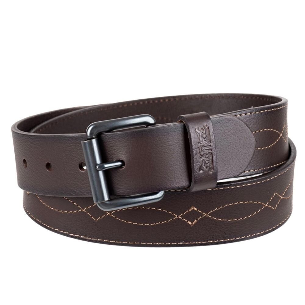 Levi's Western Style Stitch Jean Belt with Tapered Tabs-Large